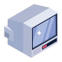 An icon design of monitor, isometric style vector