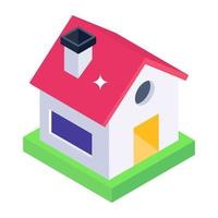 Isometric design icon of countryside vector