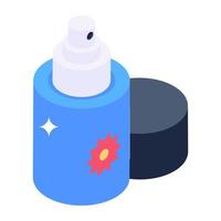 diseño isométrico del icono de la botella de spray de pesticidas vector