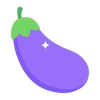 Eggplant icon in editable style vector