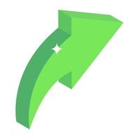 Right arrow icon, flat design vector