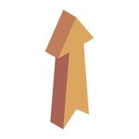 Icon of up arrow in editable isometric design vector