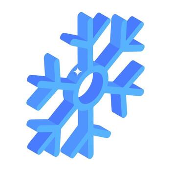 Snow pattern vector, snowflake icon in editable style vector