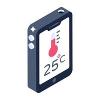 Trendy isometric design of digital forecast icon vector