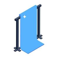 Studio background in isometric style icon, vector