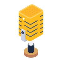 Isometric style icon of a vintage microphone vector