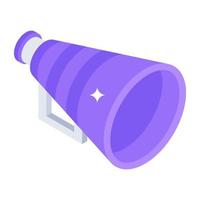 Editable trendy style of megaphone icon vector