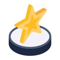 An icon of star award in modern isometric style vector