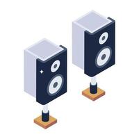 Icon of sound speaker in isometric style vector