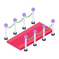 An isometric design icon of vip entrance vector
