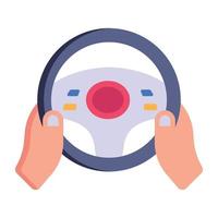 Console controller, flat icon of game steering vector