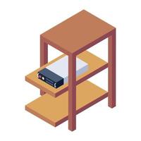 Isometric design of server racks icon vector