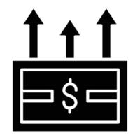 Cash Flow Glyph Icon vector