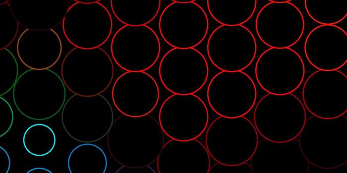 Dark Multicolor vector backdrop with circles.