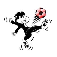 cartoon playing football vector