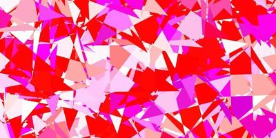 Light blue, red vector texture with random triangles.