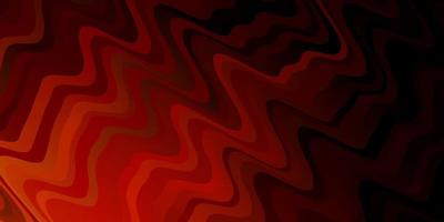 Dark Orange vector background with bent lines.