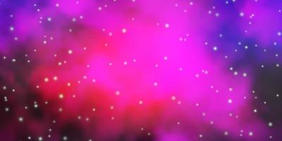 Dark Pink, Blue vector pattern with abstract stars.