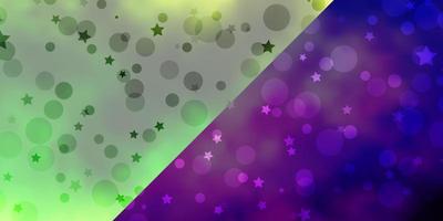 Vector background with circles, stars.