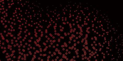 Dark Red vector background with circles.