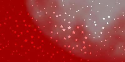 Dark Red vector pattern with abstract stars.