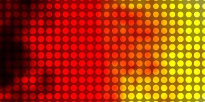 Light Red, Yellow vector background with circles.