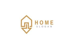 Minimalist Home Logo. Vector Design.