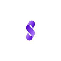 Letter S Ribbon Logo. Vector Design.