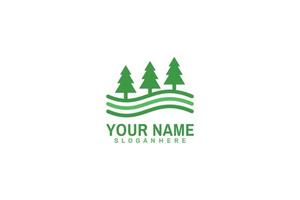 Pine Trees Logo. Vector Design.