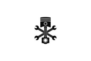 Piston And Wrench, Automotive Logo. Vector Design.