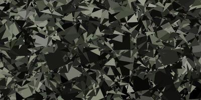 Dark Gray vector background with triangles.