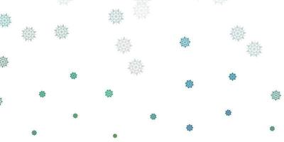 Light green vector texture with bright snowflakes.