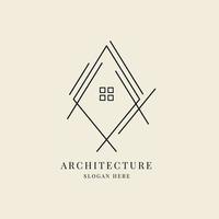 diseño de logotipo de empresa de arquitectura creativa simple vector