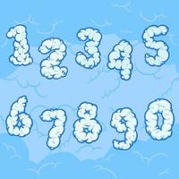 Set Of Numeric Clouds Illustration vector