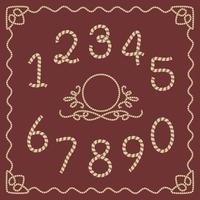 Set Of Numeric Ropes Illustration vector