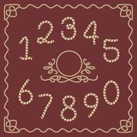 Set Of Numeric Ropes Illustration vector