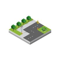 Isometric 3d module block district vector