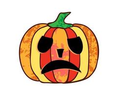 ilustración única de halloween de calabaza para las vacaciones vector