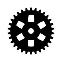 Single silhouette cogwheels mechanism automation clockwork icon vector