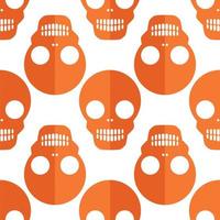 Seamless pattern silhouette halloween grimace horror vector