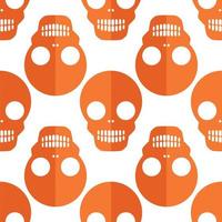 Seamless pattern silhouette halloween grimace horror vector