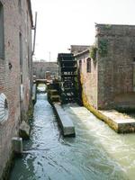 antiguas vías fluviales y villas en padua padova en veneto, norte foto