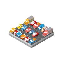 Isometric module block of 3D illustration city vector