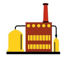 Industry Factory multicolor Vector City silhouette object element retro