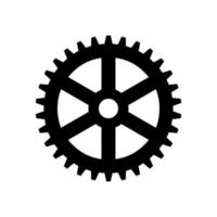 Single silhouette cogwheels mechanism automation clockwork icon vector