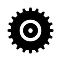 Single silhouette cogwheels mechanism automation clockwork icon vector
