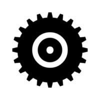 Single silhouette cogwheels mechanism automation clockwork icon vector