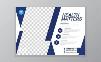 Corporate healthcare cover a4 template design and flat icons for a report and medical brochure design, flyer, leaflets decoration for printing and presentation vector illustration