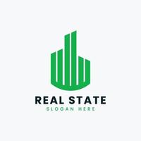Creative modern abstract real estate logo design, colorful gradient building property real estate bag logo design template vector