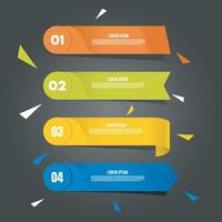 ribbon with four different styles vector